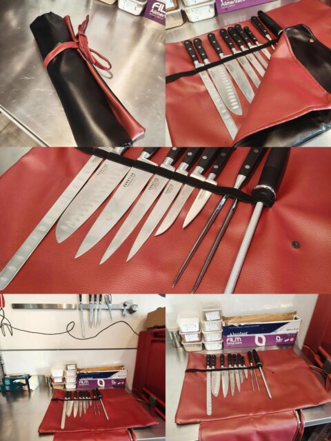 Grand merci à @petitmoteur_arts pour cette trousse à Couteaux absolument magnifique, utilisant bien les codes couleurs et matières qui correspondent à notre univers. 🔥🔥🔥 #food #petitcreateur